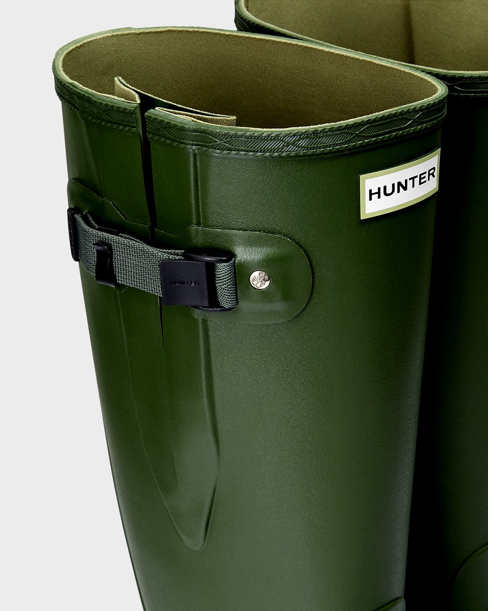 Womens Wide Fit Rain Boots - Hunter Norris Field (29UEHMRNG) - Green